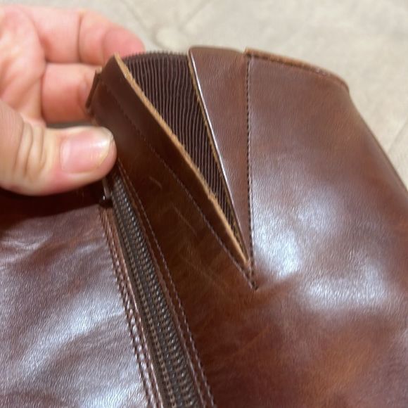 Leather Hand Stitched Mid Calf Western Boots Made In Brazil - Picture 13 of 13